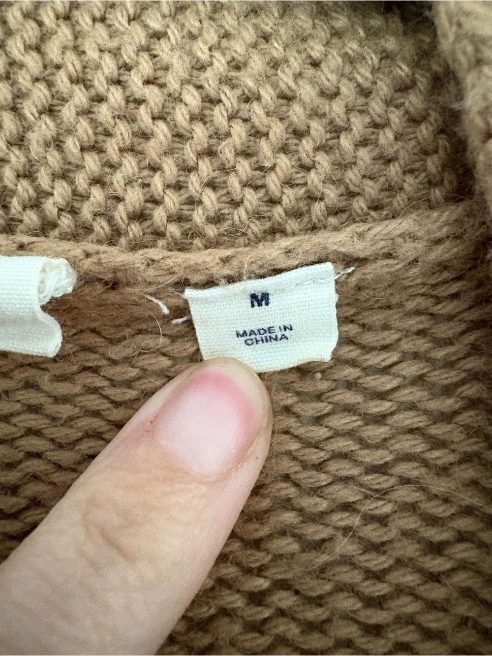 GAP Open-Front Camel Cardigan Sweater - Camel - Picture 5 of 5